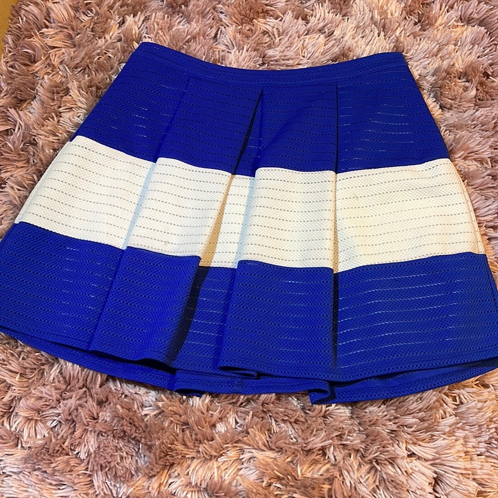Blue striped skirt